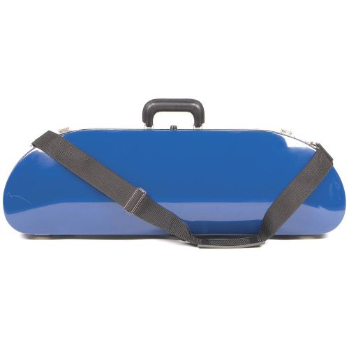  Amazon Bobelock 1047FV Blue Fiberglass 4/4 Violin Case with Silver Velvet Interior and Protective Bag