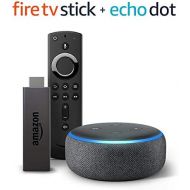 [아마존 핫딜]  [아마존핫딜]Amazon Fire TV Stick bundle with Echo Dot (3rd Gen - Charcoal)