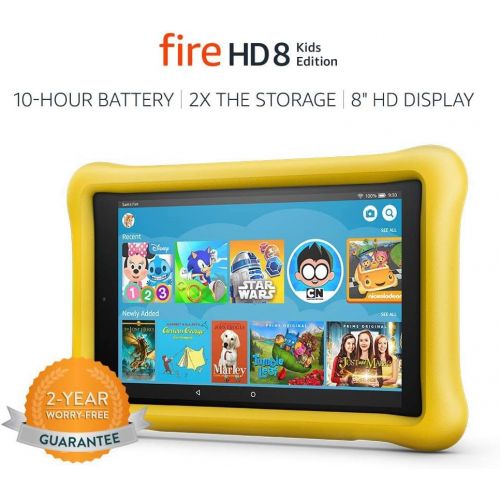  [아마존 핫딜] [아마존핫딜]Amazon Fire HD 8 Kids Edition Tablet, 8 HD Display, 32 GB, Yellow Kid-Proof Case