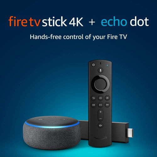  [아마존핫딜][아마존 핫딜] Amazon Fire TV Stick 4K bundle with Echo Dot (3rd Gen - Charcoal)