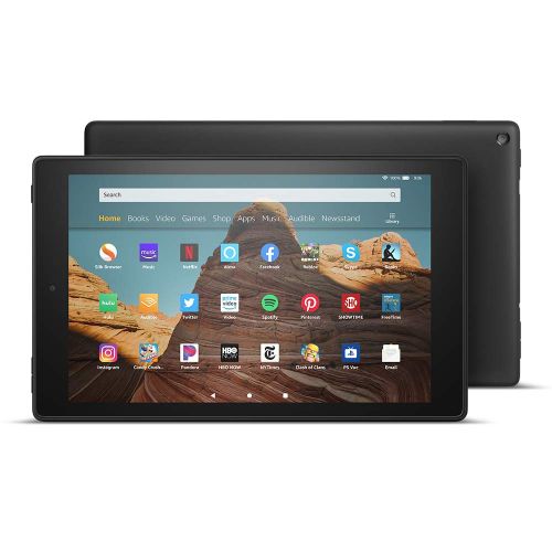  [아마존핫딜][아마존 핫딜] Fire HD 10 Tablet (32 GB, Black, With Special Offers) + Amazon Standing Case (Charcoal Black) + 15W USB-C Charger