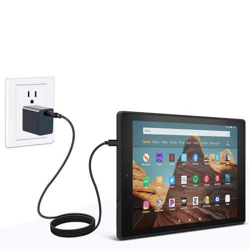  [아마존핫딜][아마존 핫딜] Fire HD 10 Tablet (32 GB, Black, With Special Offers) + Amazon Standing Case (Charcoal Black) + 15W USB-C Charger