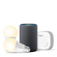[아마존핫딜][아마존 핫딜] Amazon Echo (3rd Gen) Charcoal Bundle with Sengled 2-pack Smart Bulb starter kit