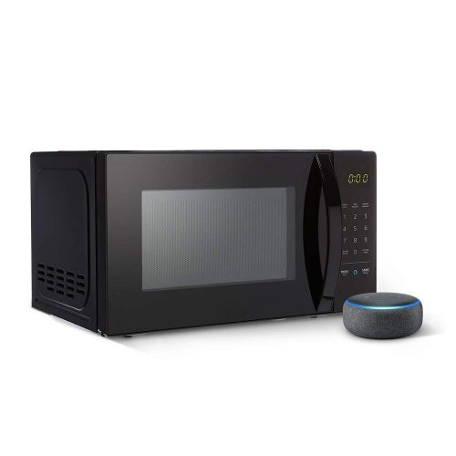  [아마존핫딜][아마존 핫딜] AmazonBasics Microwave bundle with Echo Dot (3rd Gen) - Charcoal
