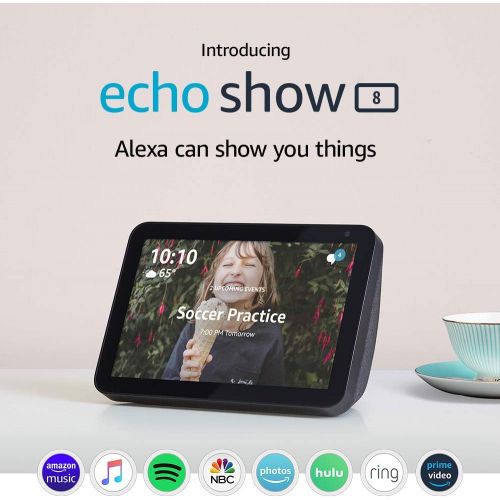  [아마존핫딜][아마존 핫딜] Amazon Echo Show 8 Charcoal with Adjustable Stand and TP-Link simple set up smart plug