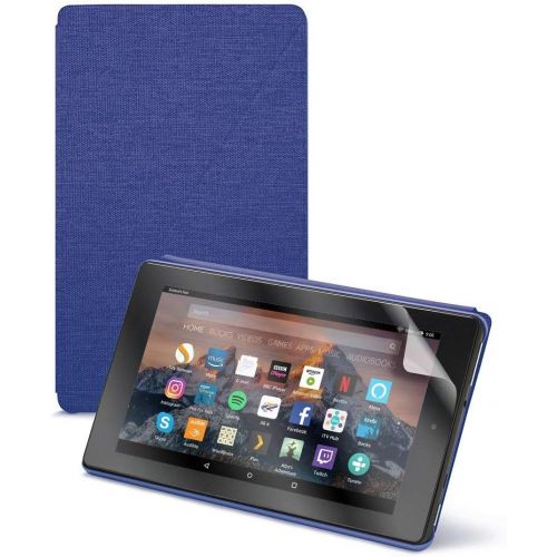  [아마존핫딜][아마존 핫딜] Fire HD 8 Tablet (8 HD Display, 16 GB) - Black + Amazon Fire HD 8 Tablet Case, Cobalt Purple + NuPro Clear Screen Protector (2-Pack)