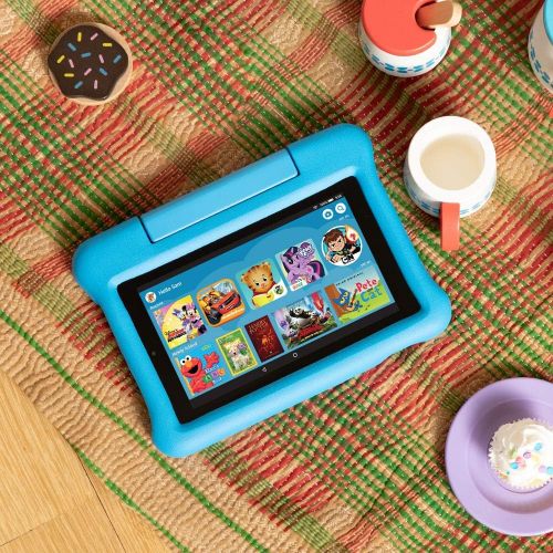  [아마존베스트]Amazon Kid-Proof Case for Fire 7 Tablet (Compatible with 9th Generation Tablet, 2019 Release), Blue