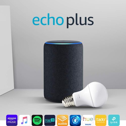  [아마존 핫딜]  [아마존핫딜]Amazon Echo Plus (2. Gen.), Anthrazit Stoff + Philips Hue White Lampe