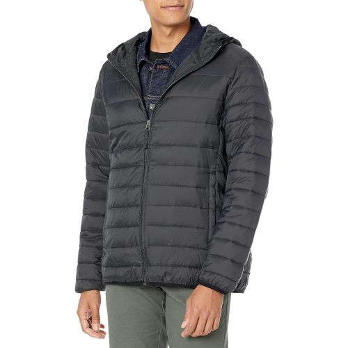  Amazon Essentials Mens Lightweight Water-Resistant Packable Hooded Puffer Jacket