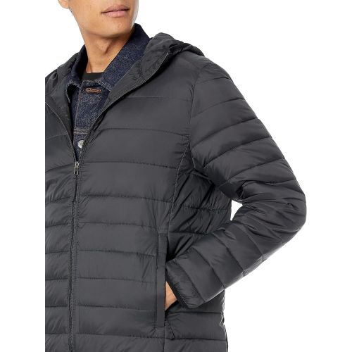  Amazon Essentials Mens Lightweight Water-Resistant Packable Hooded Puffer Jacket