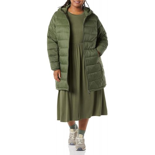  Amazon Essentials Womens Lightweight Long-Sleeve Full-Zip Water-Resistant Packable Puffer Coat