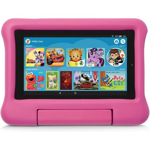  Amazon Kid-Proof Case for Fire 7 Tablet (Compatible with 9th Generation Tablet, 2019 Release), Pink