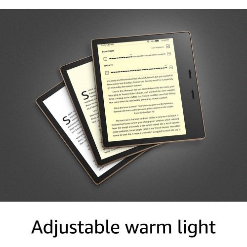 Amazon All-new Kindle Oasis - Now with adjustable warm light - 32 GB, Graphite - Free 4G LTE + Wi-Fi (International Version - Vodafone)
