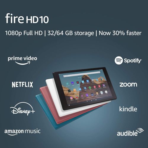  Amazon Fire HD 10 Tablet (10.1 1080p full HD display, 32 GB)  White
