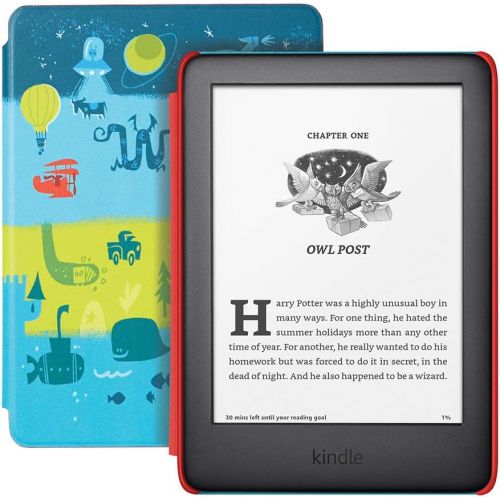 Amazon All-new Kindle Kids Edition - Includes access to thousands of books - Space Station Cover