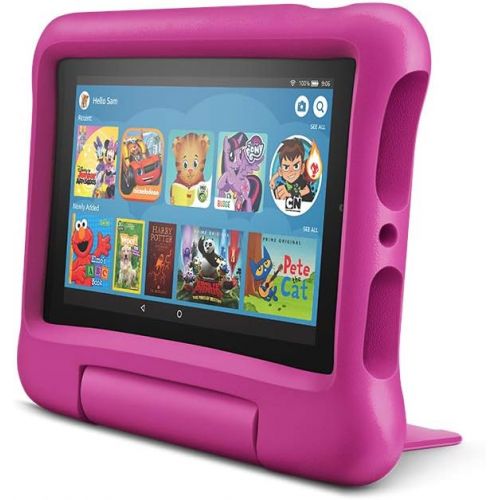  Amazon Fire 7 Kids Edition Tablet, 7 Display, 16 GB, Pink Kid-Proof Case