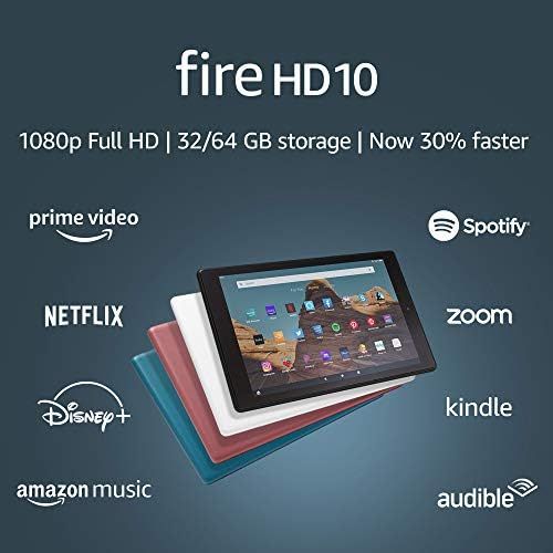  Amazon Fire HD 10 Tablet (10.1 1080p full HD display, 32 GB)  Black