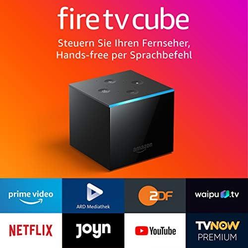  Amazon Fire TV Cube, Zertifiziert und generalueberholt │ Hands free mit Alexa, 4K?Ultra?HD Streaming Mediaplayer