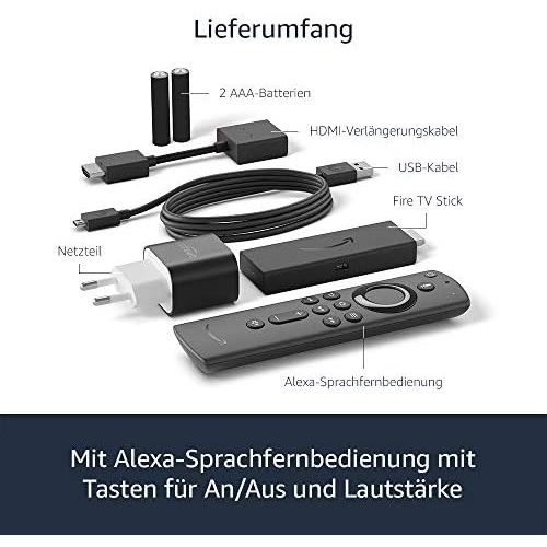  Amazon Fire?TV?Stick, Zertifiziert und generalueberholt | Mit Alexa Sprachfernbedienung (mit TV Steuerungstasten) und Dolby?Atmos Klang, 2020