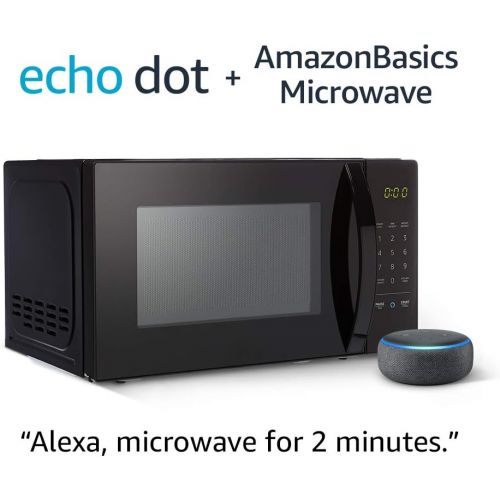  AmazonBasics Microwave, Compact, 0.7 Cu. Ft, 700W, Works with Alexa