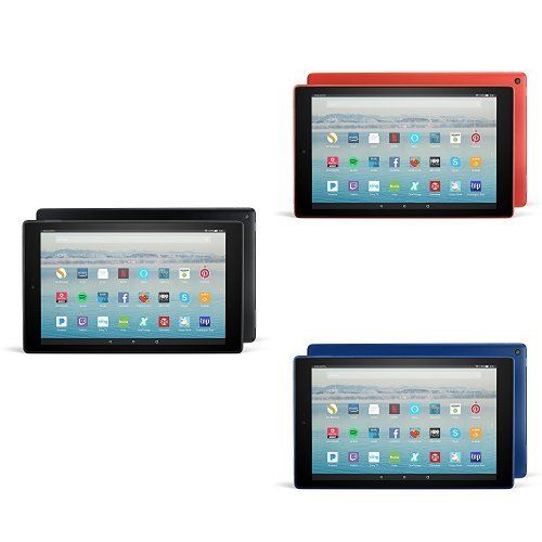  Amazon Fire HD 10 Variety Pack, 64GB - Includes Special Offers (BlackRedBlue)