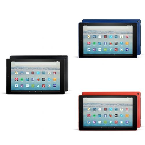  Amazon Fire HD 10 Variety Pack, 32GB - Includes Special Offers (BlackRedBlue)