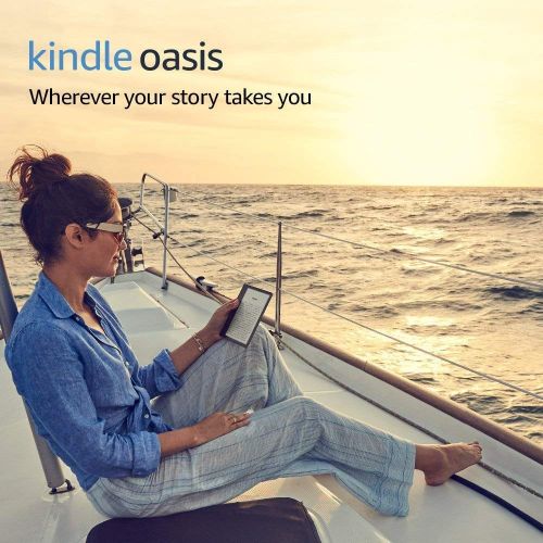  Amazon Kindle Oasis E-reader (Previous Generation - 9th)  Graphite, 7 High-Resolution Display (300 ppi), Waterproof, Built-In Audible, 32 GB, Wi-Fi - with Special Offers (Closeout)