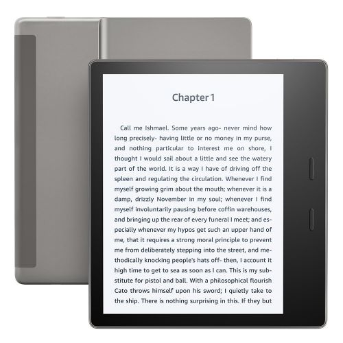  Amazon Kindle Oasis E-reader (Previous Generation - 9th)  Graphite, 7 High-Resolution Display (300 ppi), Waterproof, Built-In Audible, 32 GB, Wi-Fi - with Special Offers (Closeout)