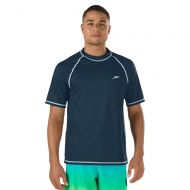 Amazon Speedo Mens Short Sleeve Easy Rash Guard Swim Shirt with Uv and UPF 50+ Protection