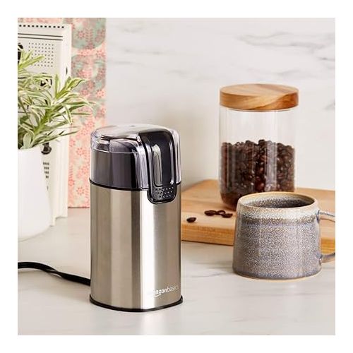  Amazon Basics Stainless Steel Electric Coffee Bean Grinder
