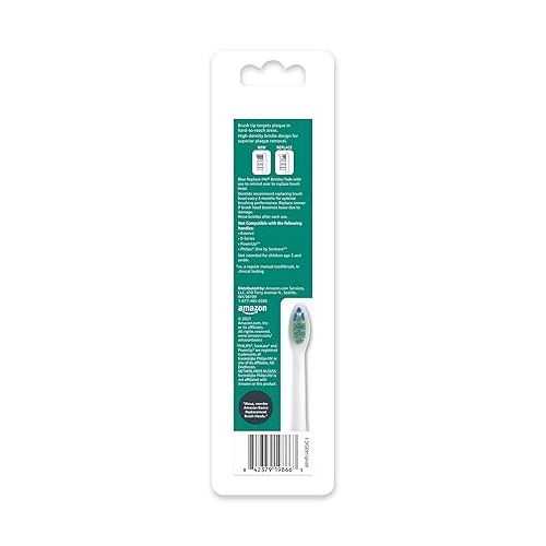 Amazon Basics Anti-Plaque Pro Replacement Brush Heads, White, 3 Count (Fits most Philips Sonicare Click-On Electric Toothbrushes) (Previously Solimo)