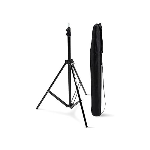  Amazon Basics Aluminum Light Photography Tripod Stand with Case - 2.8 - 6.7 Feet, Black