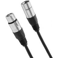 Amazon Basics XLR Microphone Cable for Speaker or PA System, All Copper Conductors, 6MM PVC Jacket, 6 Foot, Black