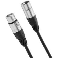 Amazon Basics XLR Microphone Cable for Speaker or PA System, All Copper Conductors, 6MM PVC Jacket, 6 Foot, Black