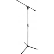 Amazon Basics Adjustable Boom Height Microphone Stand with Tripod Base, Up to 85.75 Inches - Black