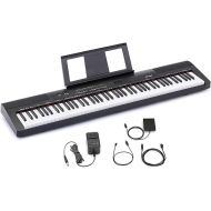 Amazon Basics Digital Piano 88 Key Semi-Weighted Keyboard with Sustain Pedal, Power Supply, 2 Speakers, and Lesson Mode, Black