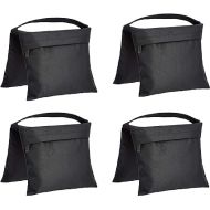 Amazon Basics Photographic Empty Sandbag for Light Stands, 4-Pack, Black