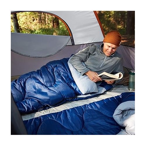  Amazon Basics Dome Camping Tent With Rainfly and Carry Bag, 4/8 Person