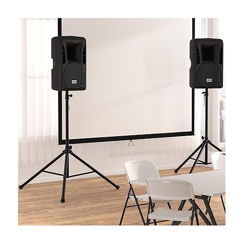  Amazon Basics Adjustable Speaker Stand - 4.1 to 6.6-Foot, Steel, Black