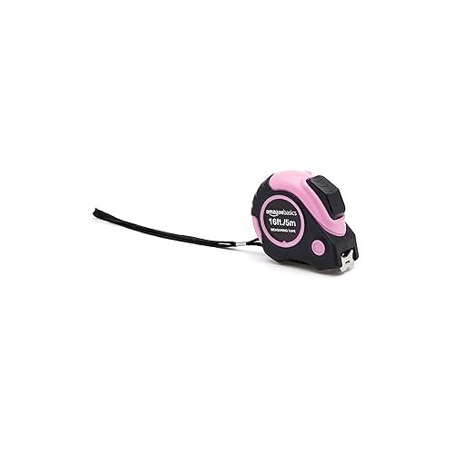  Amazon Basics Tape Measure - 16 Feet, Pink