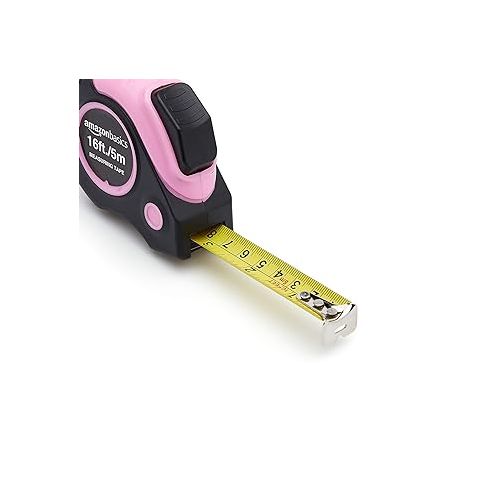 Amazon Basics Tape Measure - 16 Feet, Pink