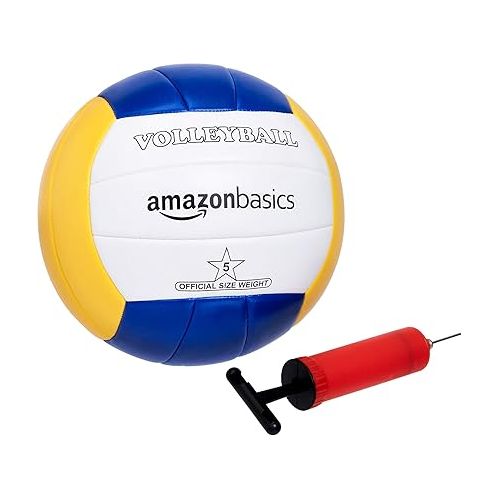  Amazon Basics Outdoor Volleyball and Badminton Combo Set with Net