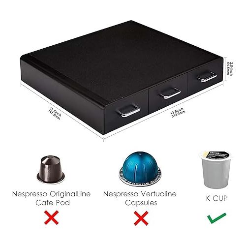  Amazon Basics Coffee Pod Storage Drawer for K-Cup Pods, 36 Pod Capacity, Black