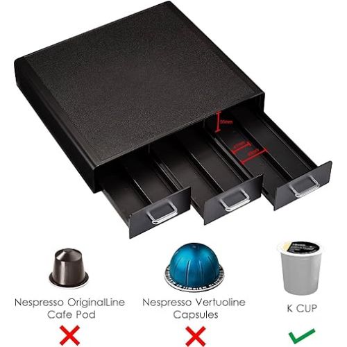  Amazon Basics Coffee Pod Storage Drawer for K-Cup Pods, 36 Pod Capacity, Black