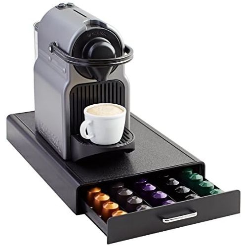  AmazonBasics Schubladenbox zur Aufbewahrung von Nespresso-Kaffeekapseln, Fassungsvermoegen: 50 Kapseln