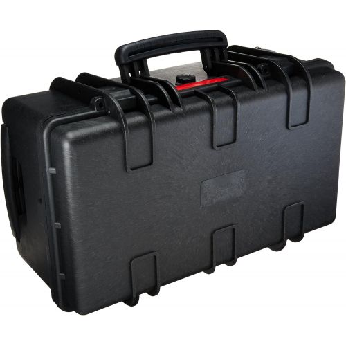  Amazon Basics Large Hard Rolling Camera Case - 22 x 14 x 9 Inches, Black