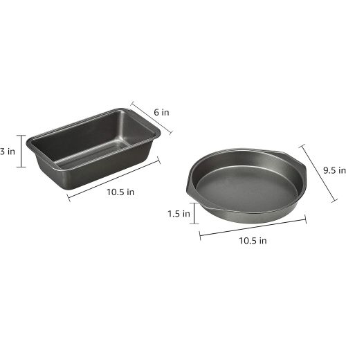  Amazon Basics 6-Piece Nonstick, Carbon Steel Oven Bakeware Baking Set