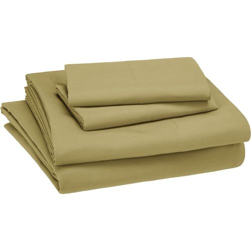  Amazon Basics Kids Sheet Set - Soft, Easy-Wash Lightweight Microfiber - Full, Mossy Green