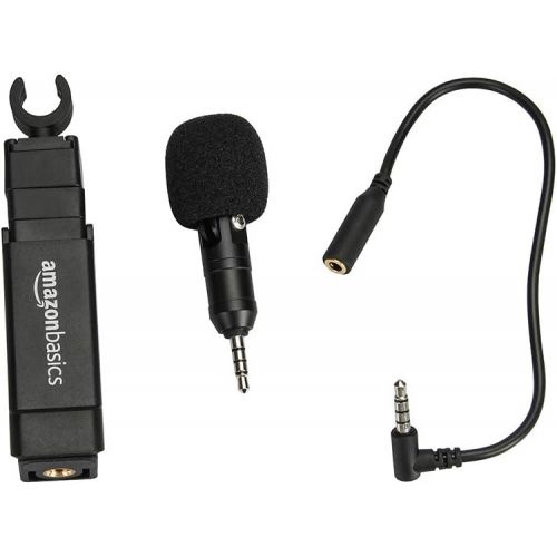  AmazonBasics Microphone for Smartphones with Clip - Black