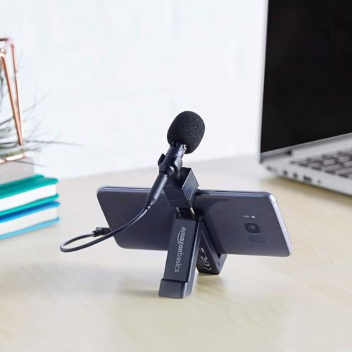  AmazonBasics Microphone for Smartphones with Clip - Black